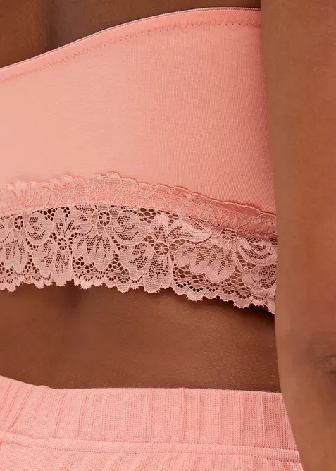 Bandåbehå med ekologisk bomull (2-pack), bonprix