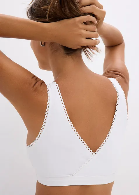 V&auml;ndbar BH-topp med mjuk, ekologisk bomull (2-pack), bonprix