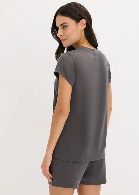 Kort pyjamas av lätt och mjukt material, bonprix