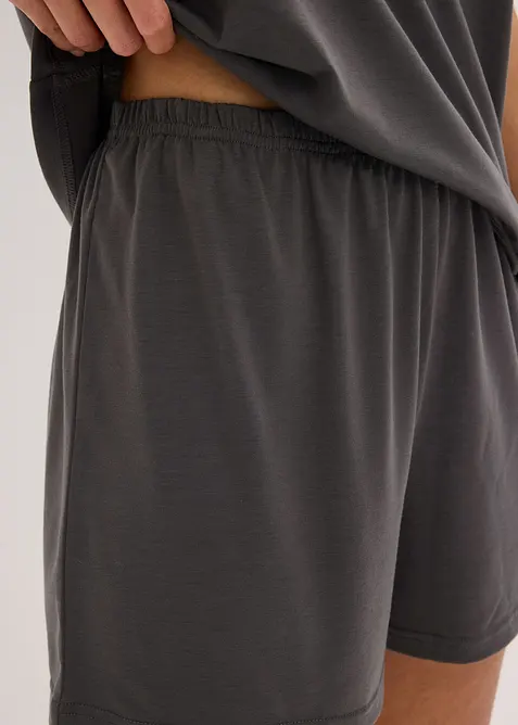 Kort pyjamas av lätt och mjukt material, bonprix