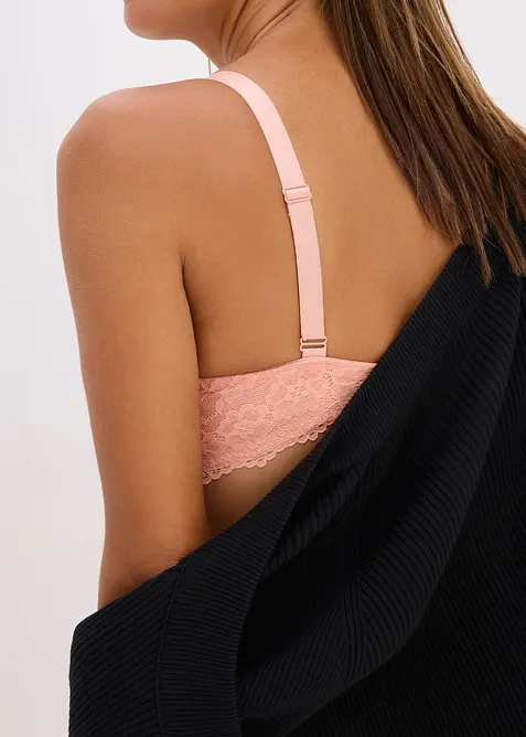 Push up-BH med glansig effekt, bonprix