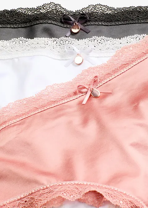 Braziliantrosa med glansiga effekter (3-pack), bonprix