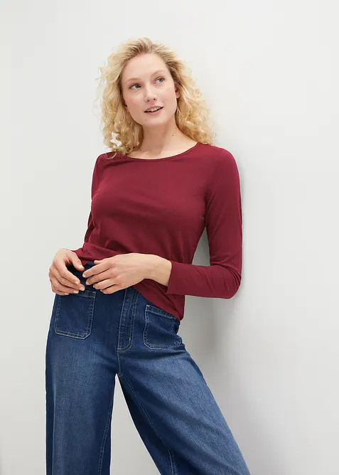 Långärmad topp (2-pack), bonprix