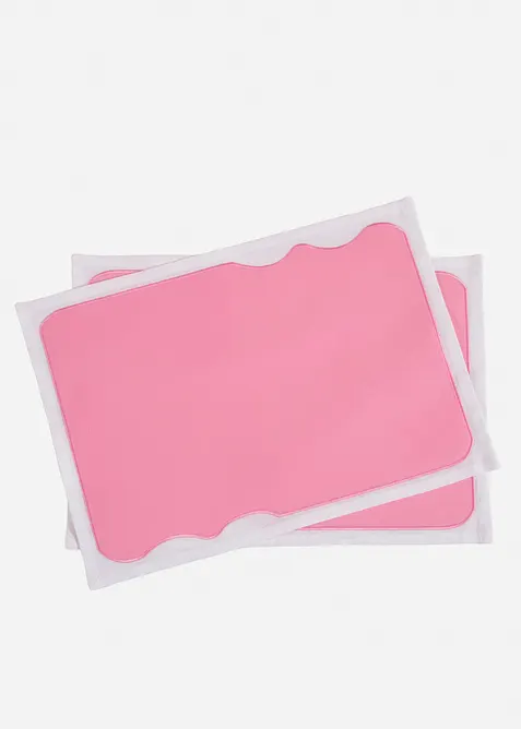 Bordstablett av ekologisk bomull med färggrann kant (2-pack), bonprix