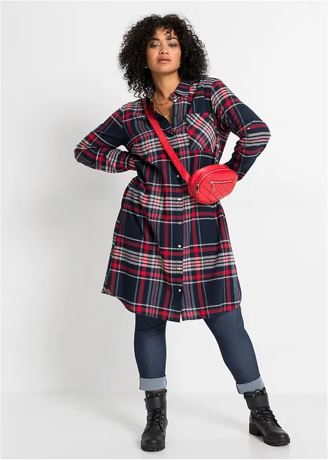 Skjortklänning i ren bomull, bonprix