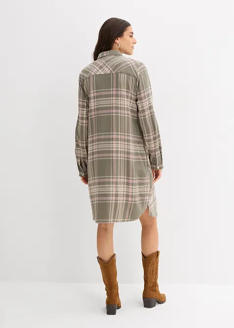 Skjortklänning i ren bomull, bonprix