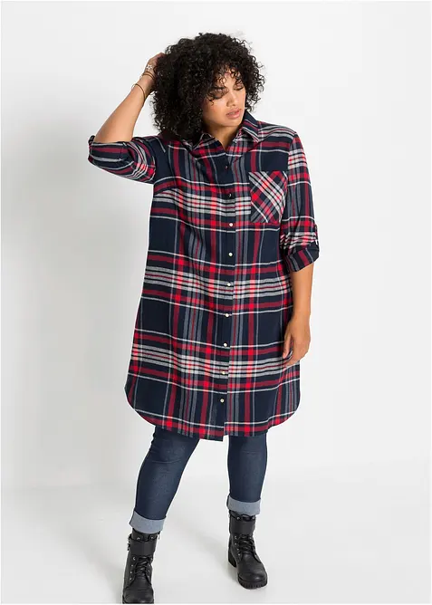 Skjortklänning i ren bomull, bonprix