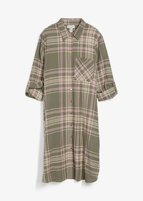 Skjortklänning i ren bomull, bonprix