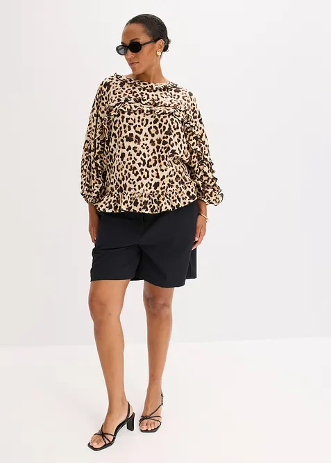 Blus av fintr&aring;dig viskosmix, bonprix