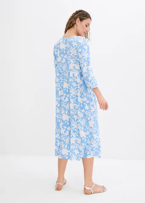 Mellanlång vävd viskosklänning, bonprix