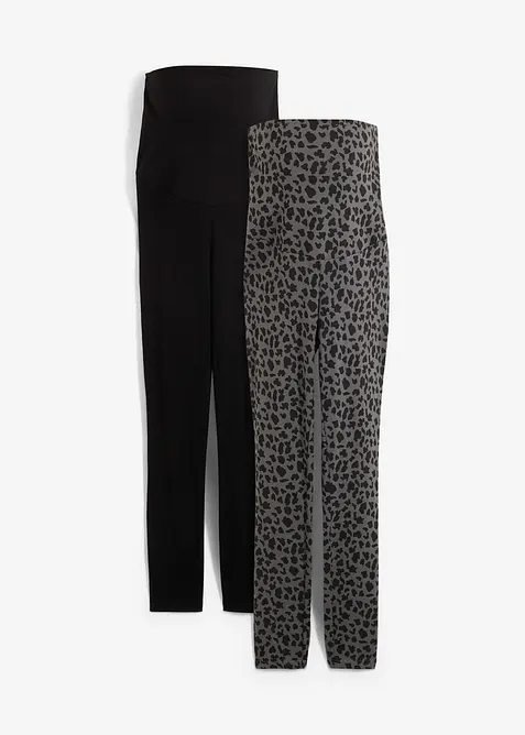 Mammaleggings i ekologisk bomull (2-pack), bonprix