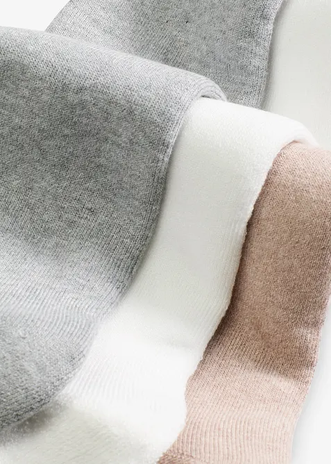 Värmande knästrumpor (3-pack) med mjuk frotté på insidan, bonprix