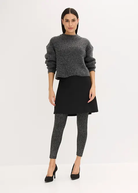 Termoleggings av glittrande garn, bonprix