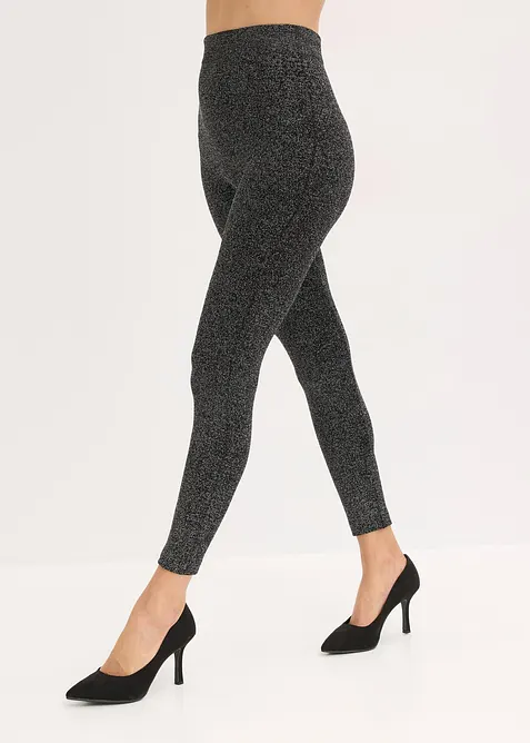 Termoleggings av glittrande garn, bonprix