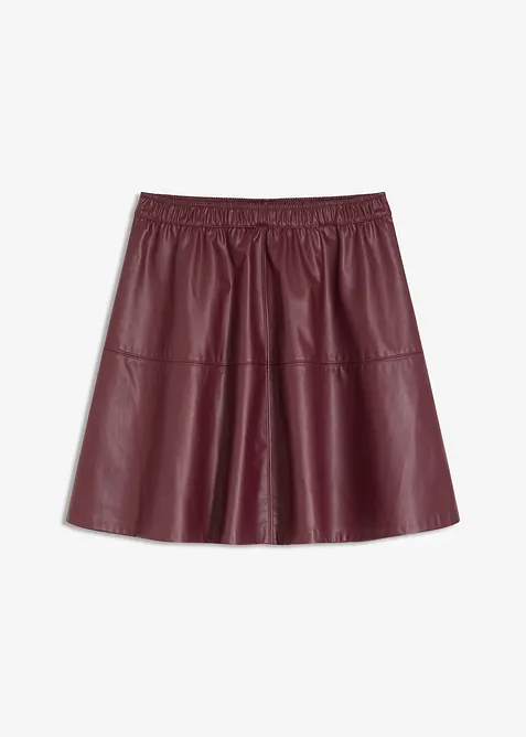 Kort kjol av skinnimitation, bonprix