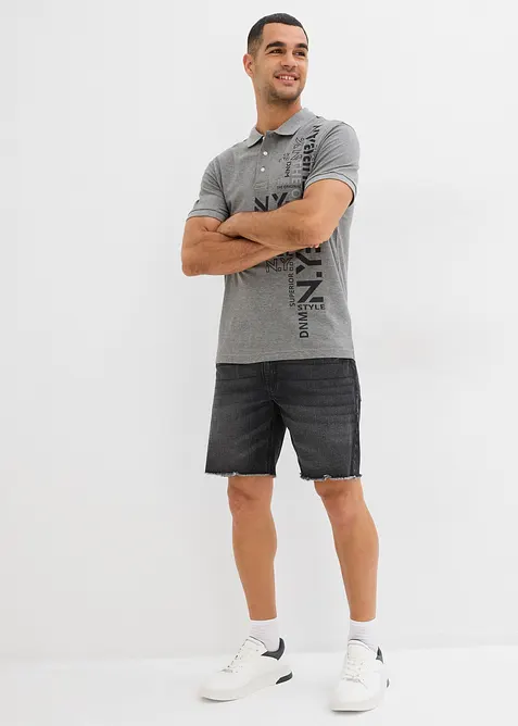 Pikétröja av ren bomull Slim Fit, korta ärmar, bonprix