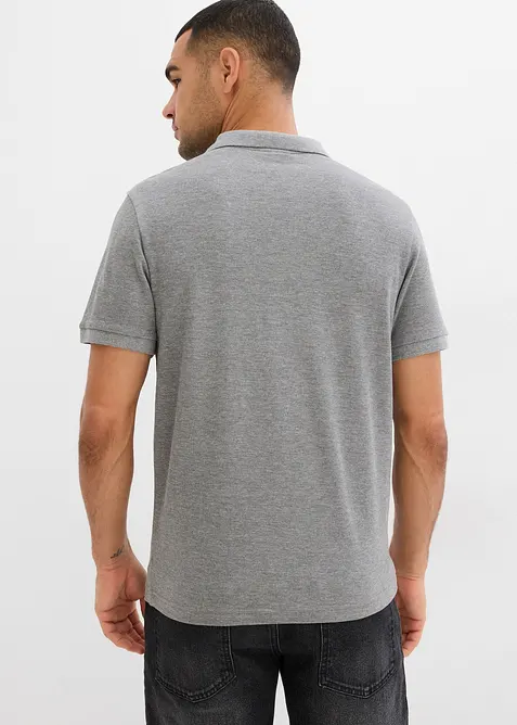 Pikétröja av ren bomull Slim Fit, korta ärmar, bonprix