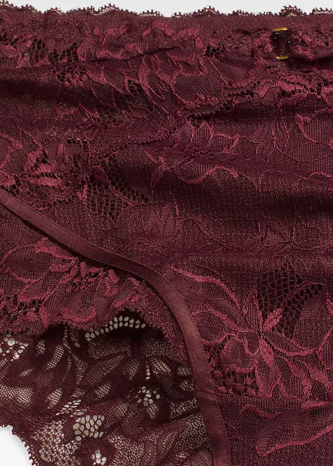 Midjehipstertrosa i skir spets, bonprix