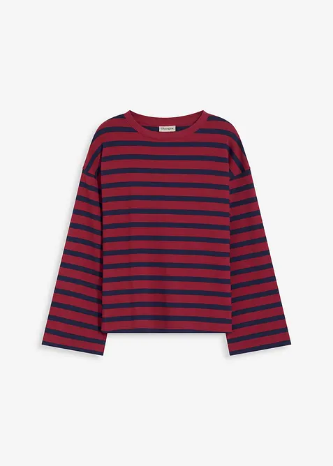 Randig topp av ren ekologisk bomull, bonprix