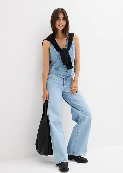 Wide Leg Jeans Mid Waist, bonprix