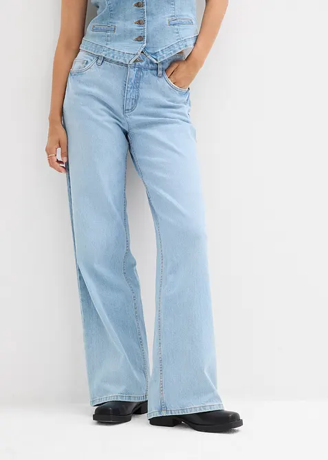 Wide Leg Jeans Mid Waist, bonprix