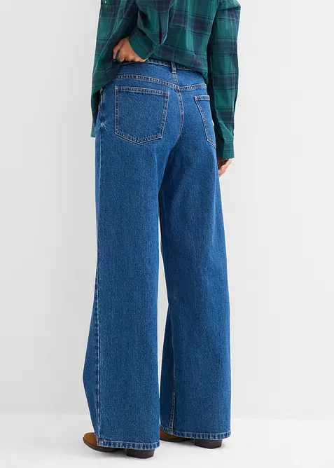Wide Leg Jeans Mid Waist, bonprix
