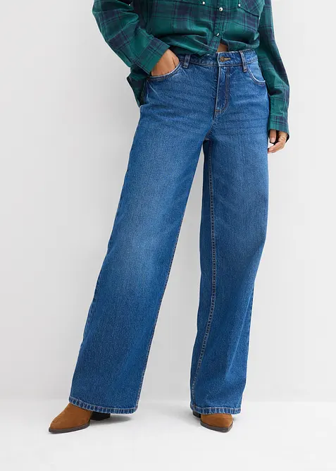 Wide Leg Jeans Mid Waist, bonprix