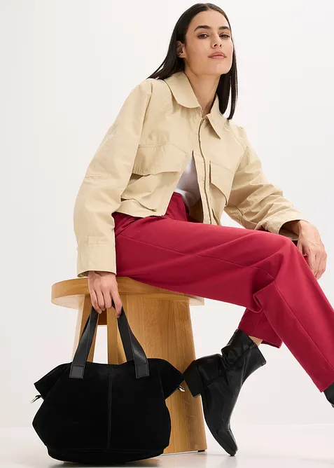 Handväska i skinn, bonprix