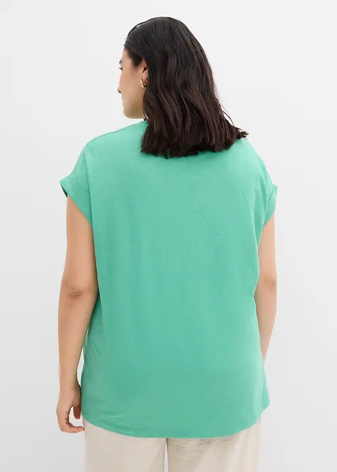 Lång topp med bomull (2-pack), bonprix