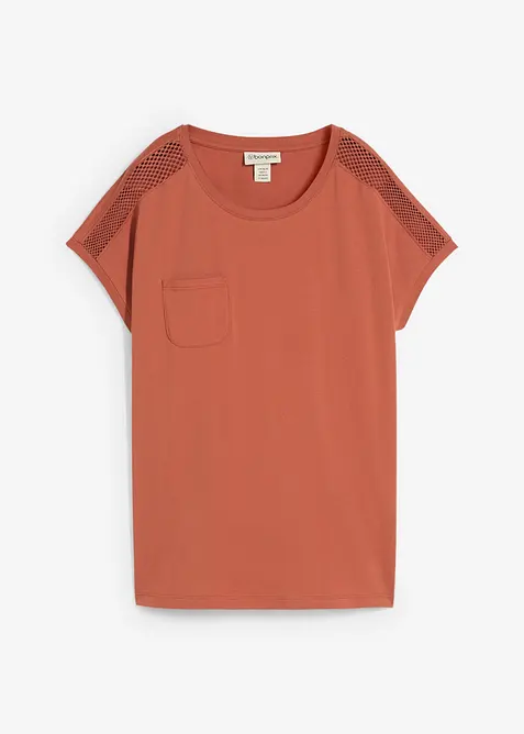 Avslappnad topp med spets, bonprix