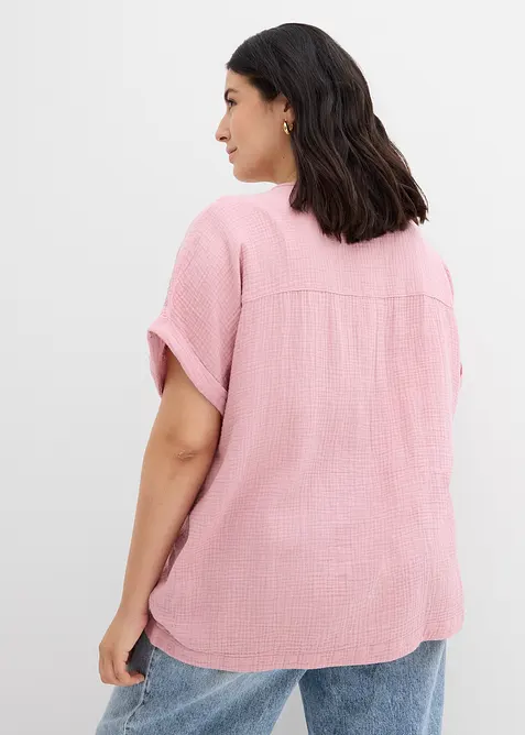 Muslinblus med korta ärmar, bonprix