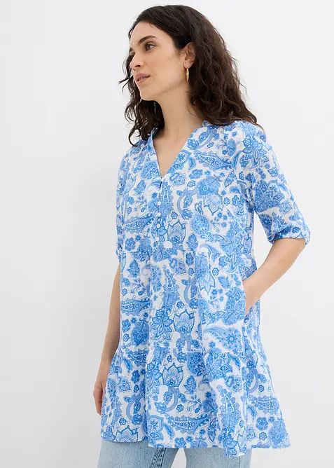 Lång tunika av ren bomull, bonprix