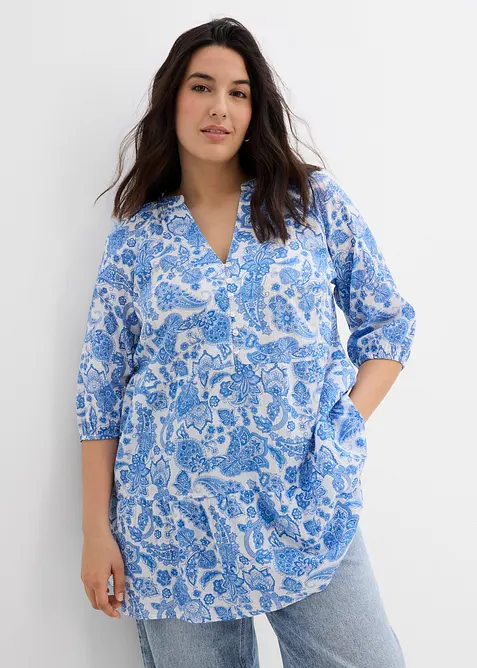 Lång tunika av ren bomull, bonprix