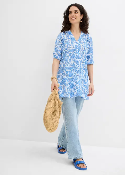 Lång tunika av ren bomull, bonprix