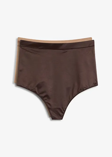 Shaping-stringtrosa i glänsande material med lätt formande effekt (2-pack), bonprix