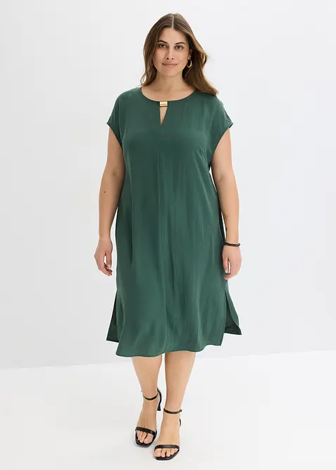 Klänning i material med struktur, bonprix