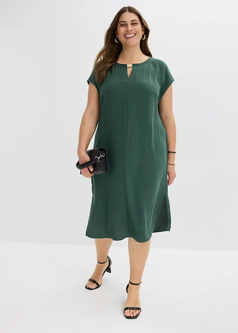 Klänning i material med struktur, bonprix