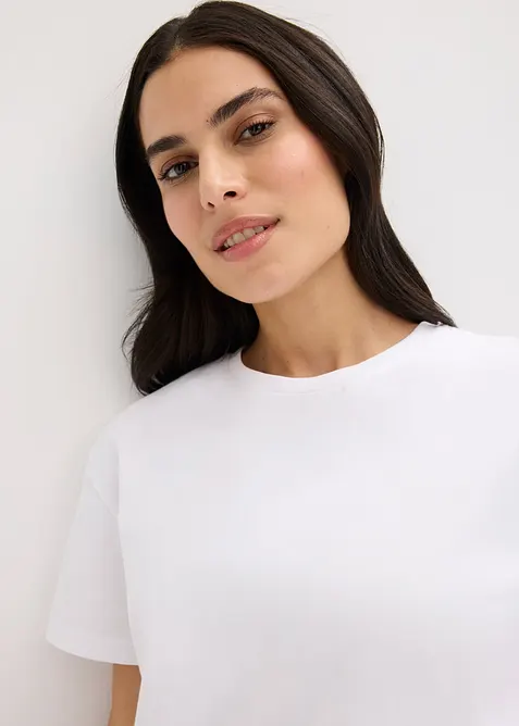 Oversizepyjamas med shorts i vävt material, bonprix