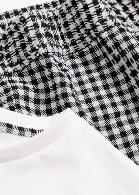 Oversizepyjamas med shorts i vävt material, bonprix