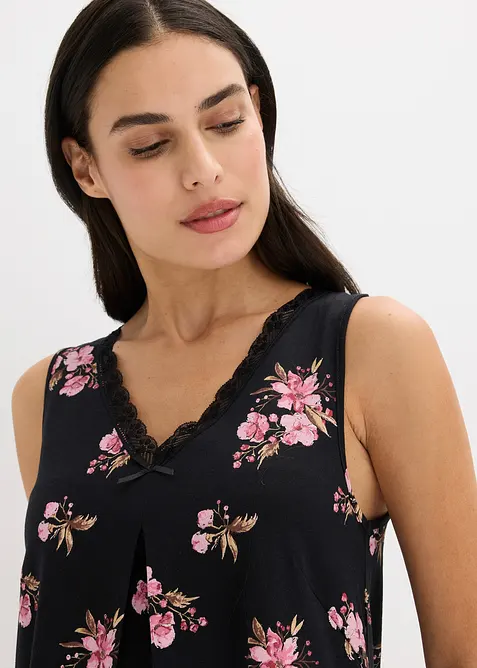 Kort nattlinne av mjuk viskosmix, bonprix