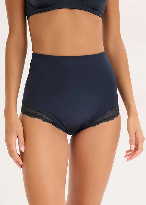 Trosa i glansigt material med medelhög formande effekt (2-pack), bonprix