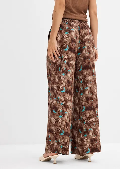 Byxa av mjuk viskos med resårmidja, bonprix