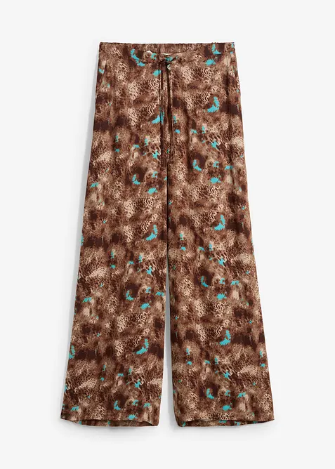 Byxa av mjuk viskos med resårmidja, bonprix