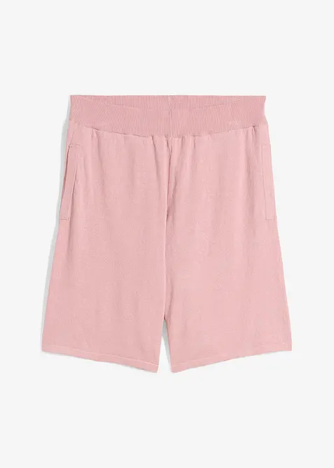 Dra p&aring;-shorts i finstickat material, bonprix