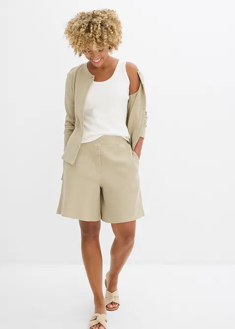 Dra p&aring;-shorts i ren bomull, bonprix
