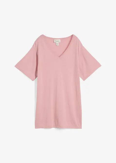 Finstickad topp i bomullsmix, bonprix