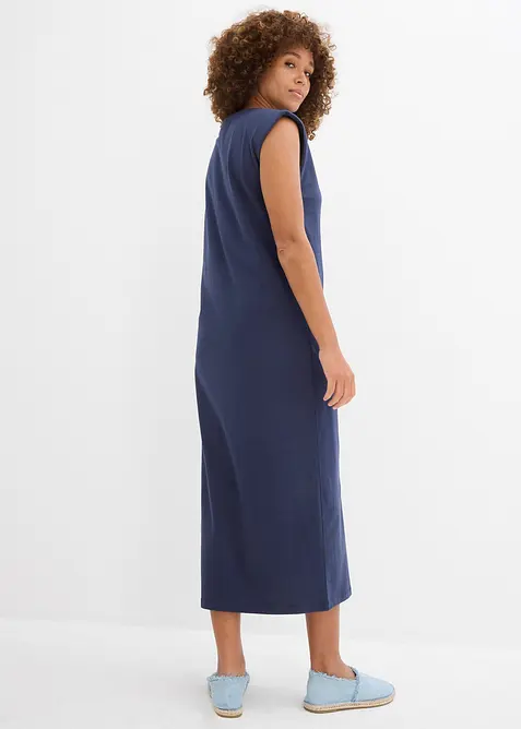 Trikåklänning av ekologisk bomull, bonprix