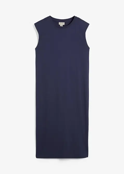 Trikåklänning av ekologisk bomull, bonprix