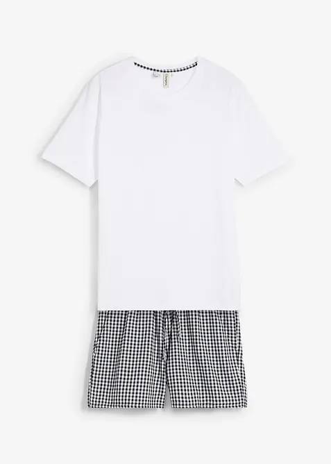 Pyjamas med shorts och korta ärmar, av ren bomull, bonprix