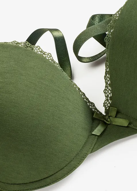 BH med formpressade kupor, bygel och ekologisk bomull, bonprix